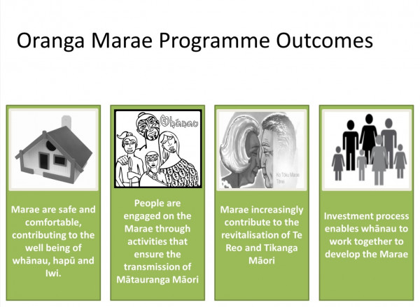 Picture of the Oranga Marae outcomes 